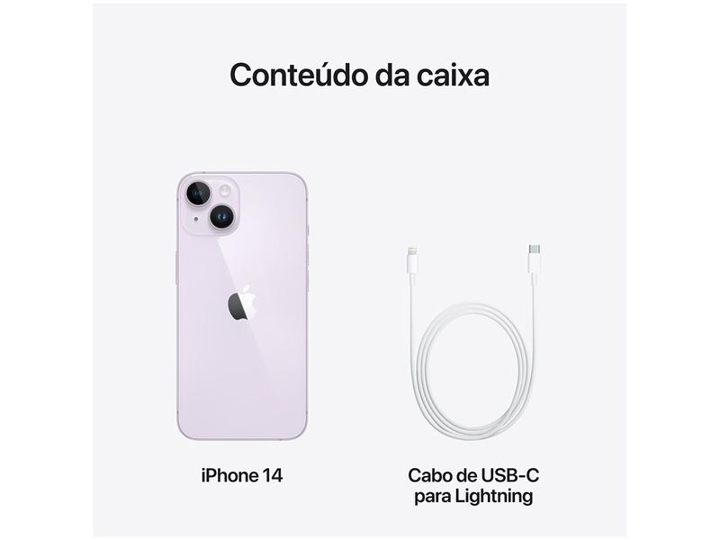 Apple iPhone 14 128GB Roxo 6,1” 12MP iOS 5 - iPhone 14 - Magazine